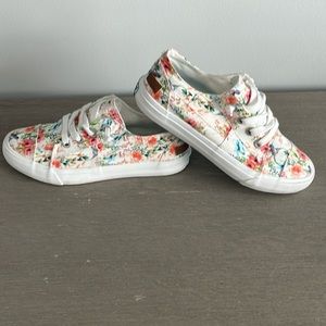 Floral Print Slip on Sneakers